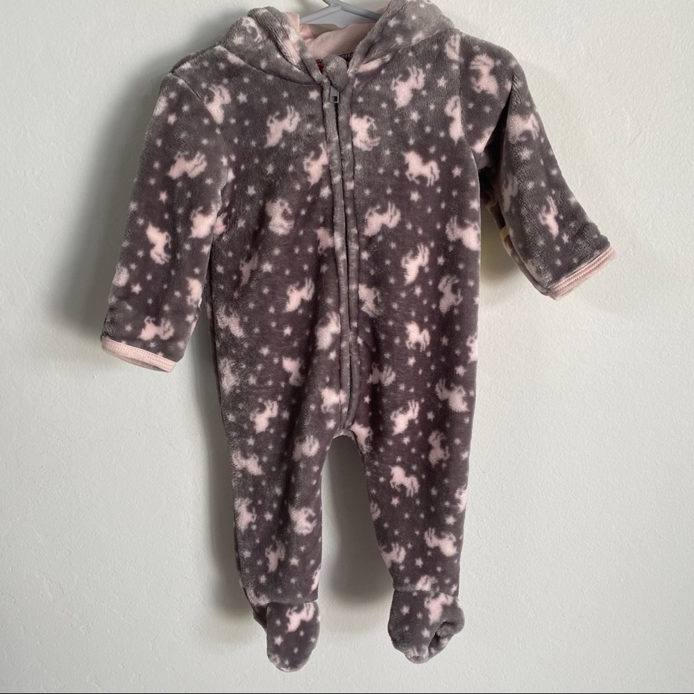 Super Soft Plush zip up onesie with hoodie
